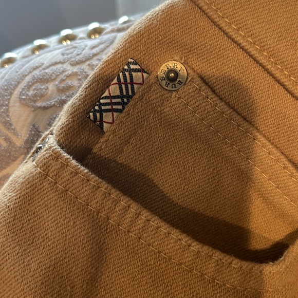 EUC Burberry Jean with leg cuff trim in nova check. Sz 14 US - Picture 5 of 7